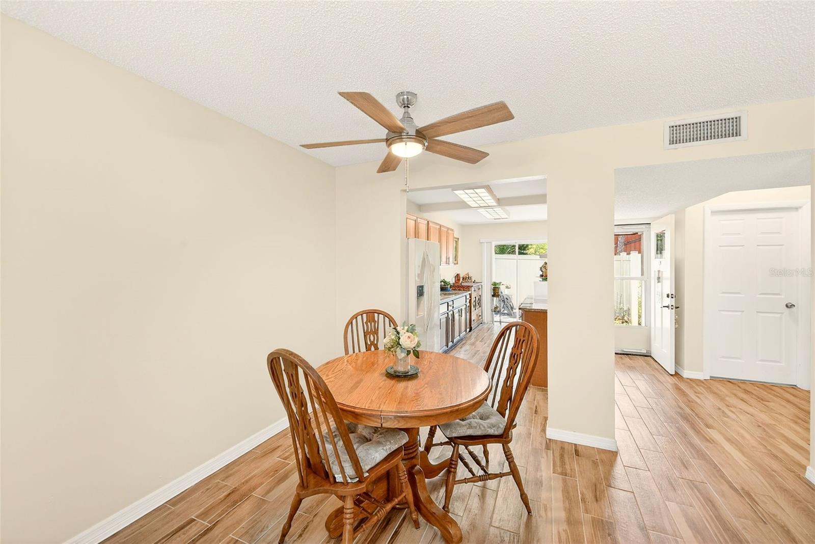 Dining room convenient to kitchen