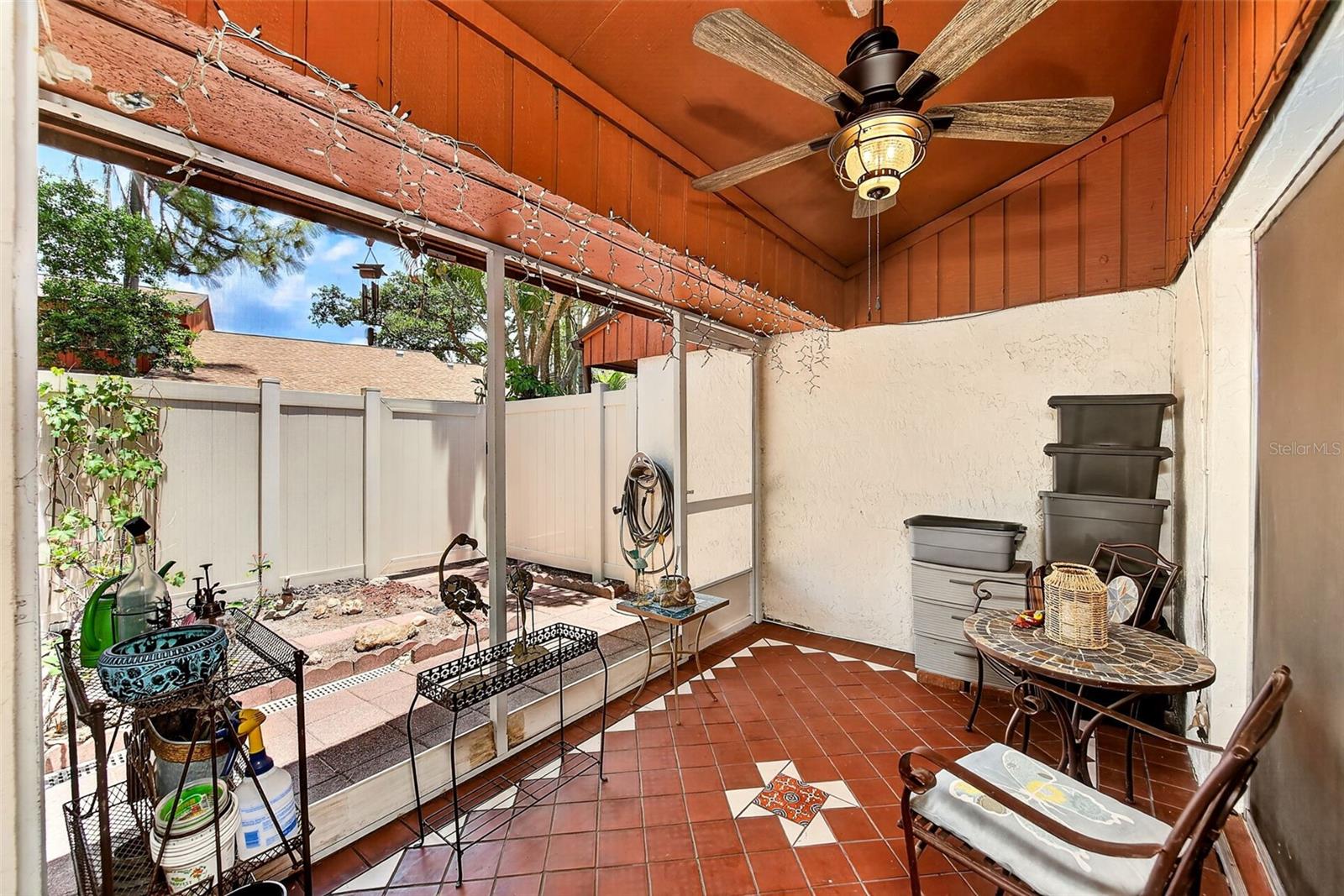 Covered rear patio