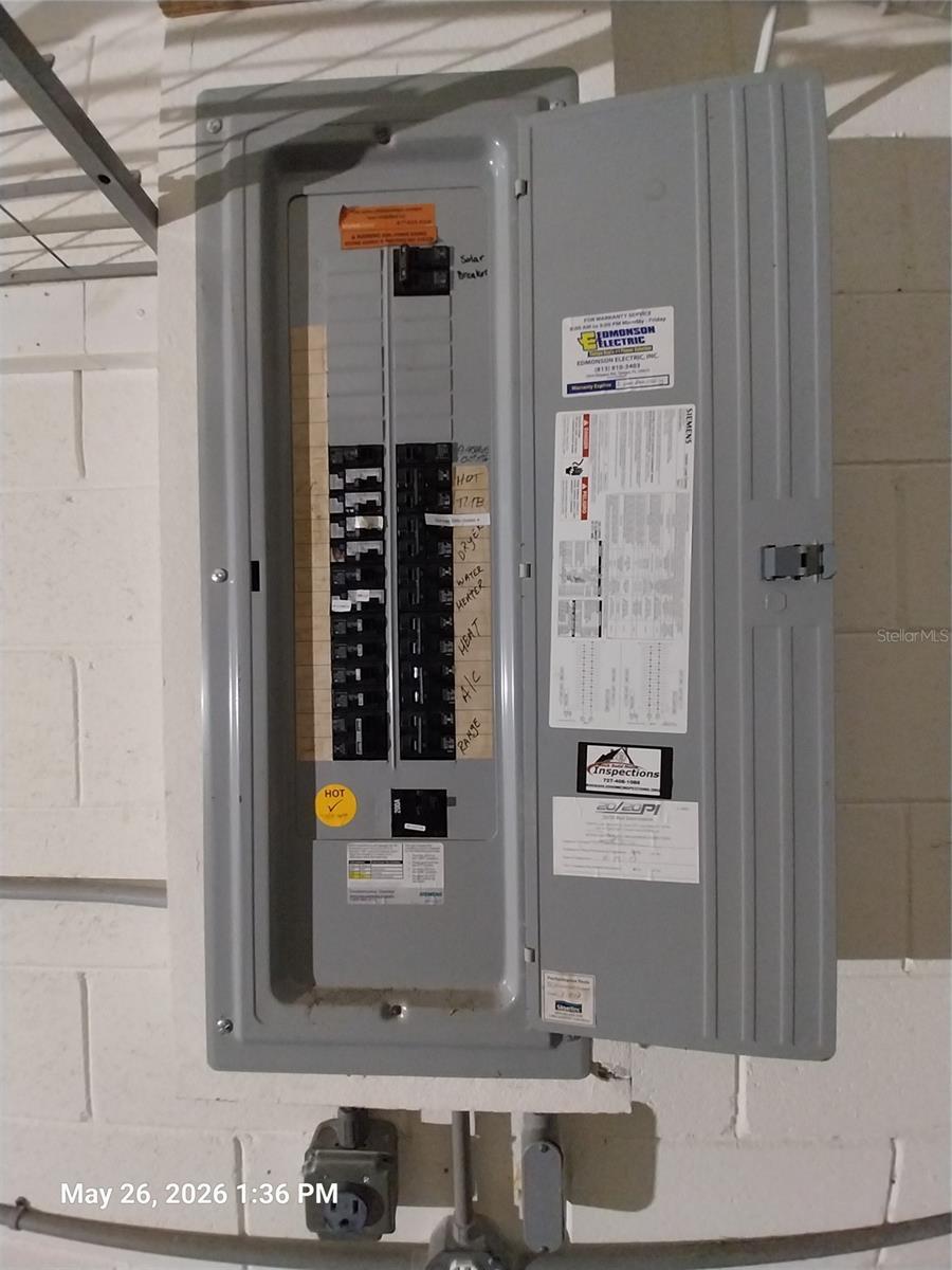 Electrical Panel/Garage