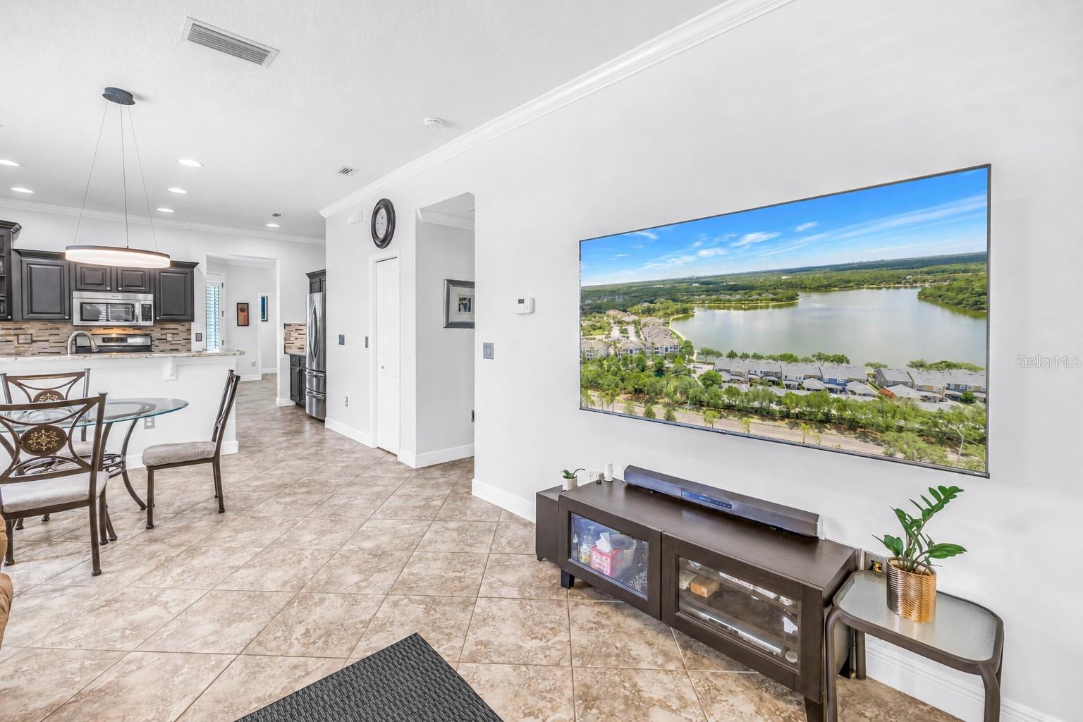 View of Kitchen from Living Roon