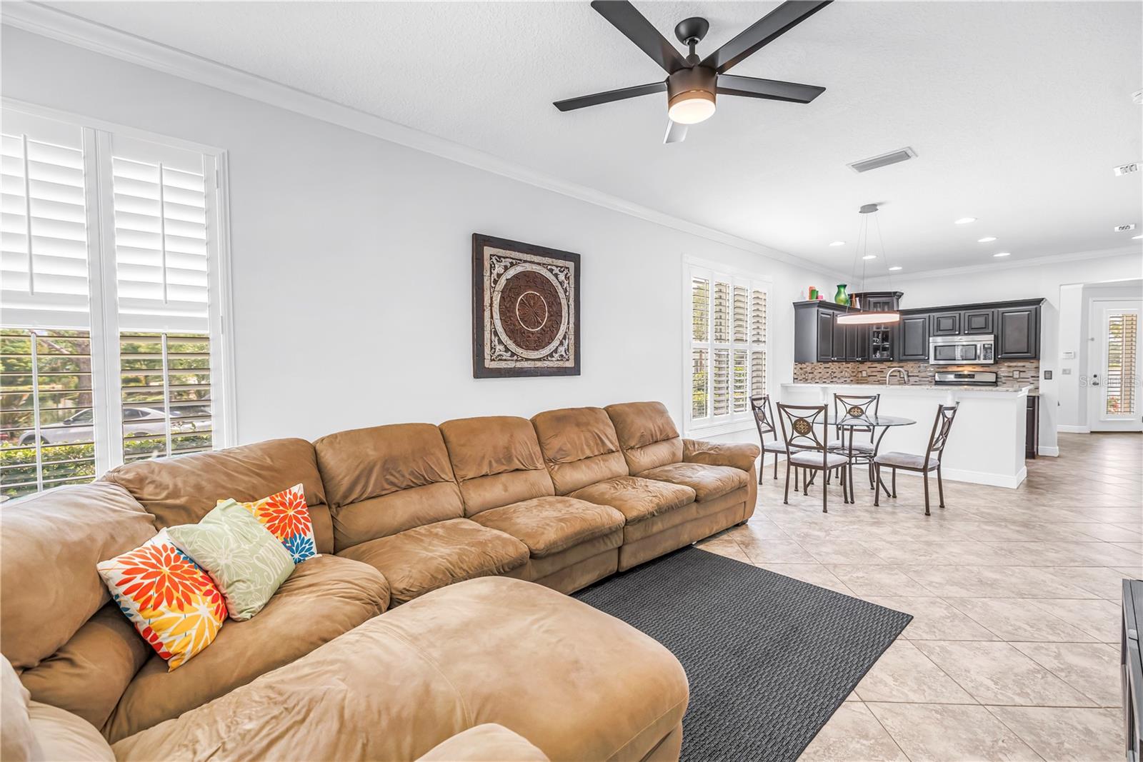 Living Room and View of Kitchen