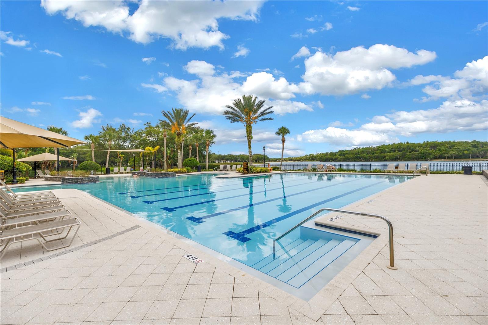 Resort Style Pool and View of Lake