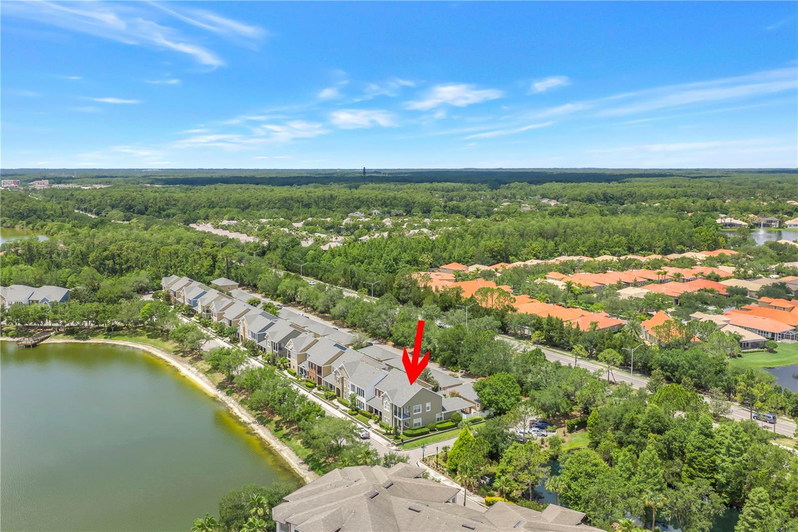 Drone View of Townhome