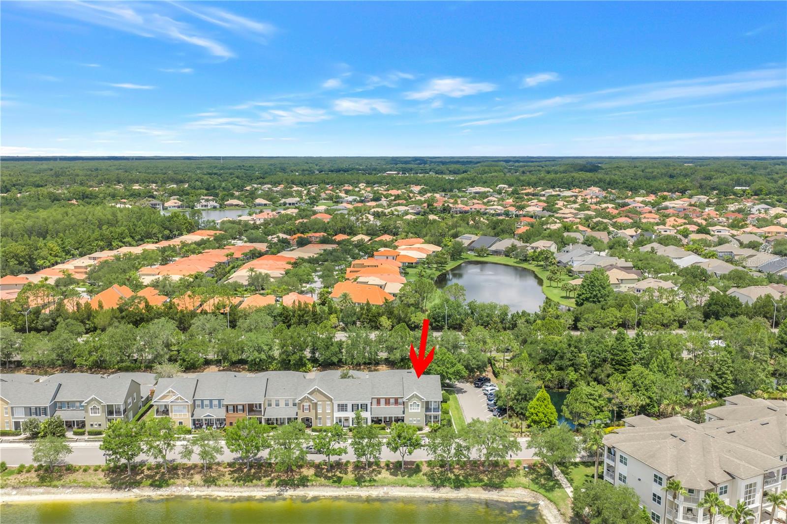 Drone View of Townhome