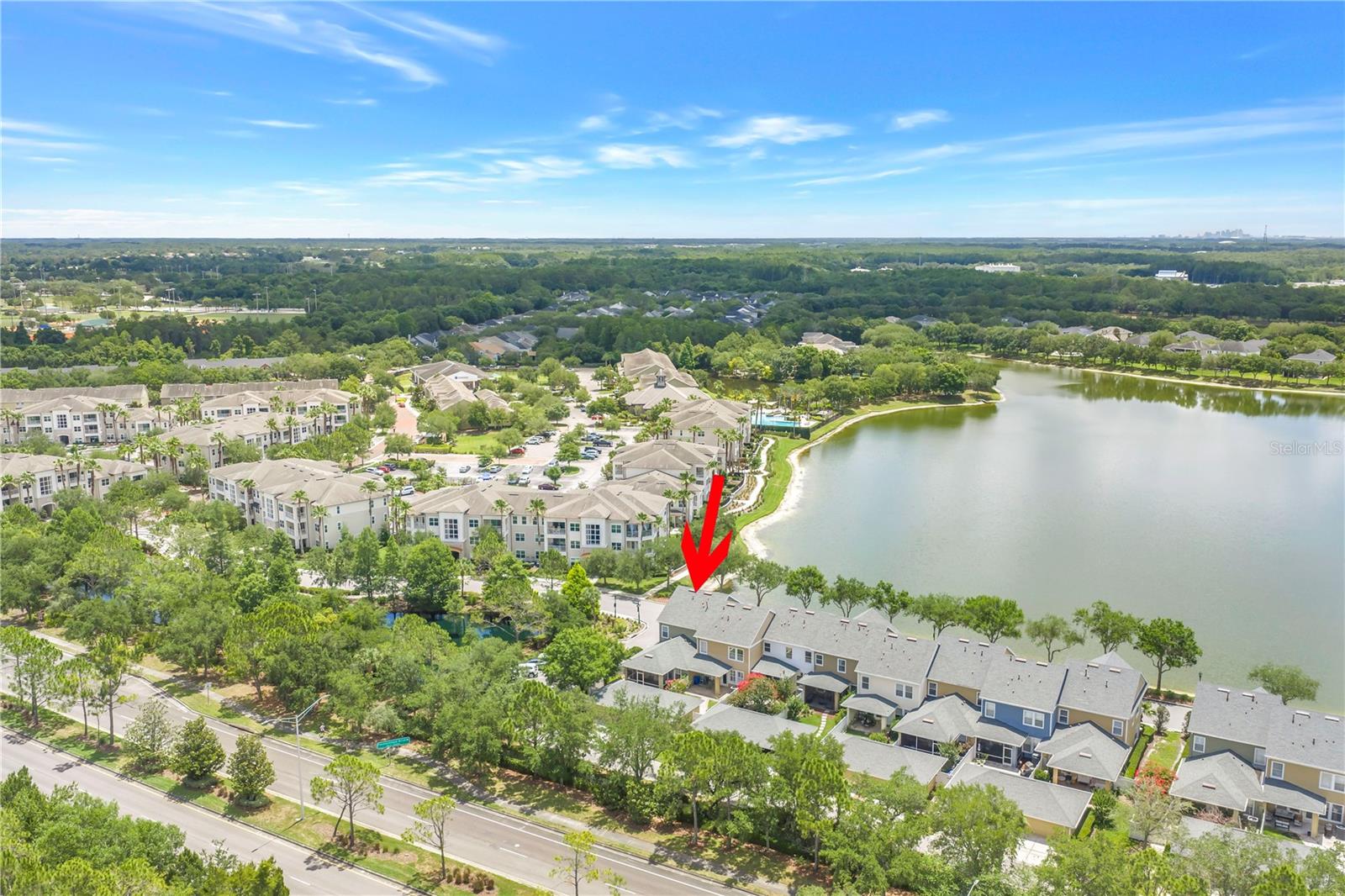 Drone View of Townhome