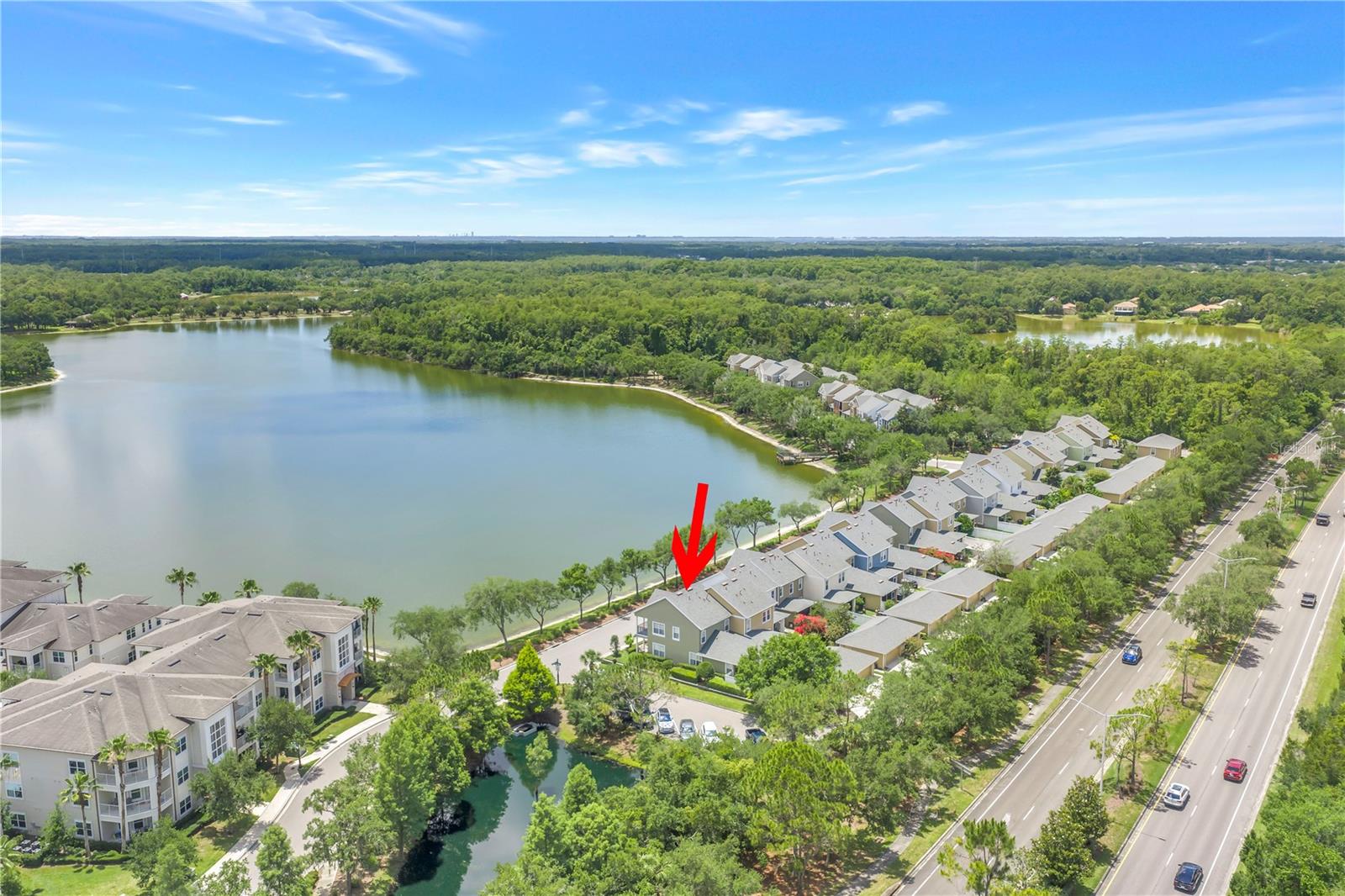 Drone View of Townhome