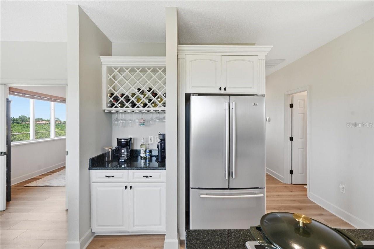 Dining room with pocket doors left of picture-