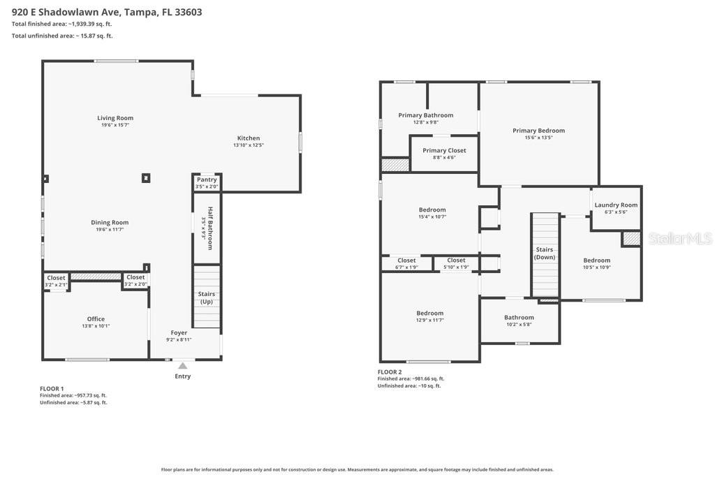 floor blue print combined main level and 1st floor