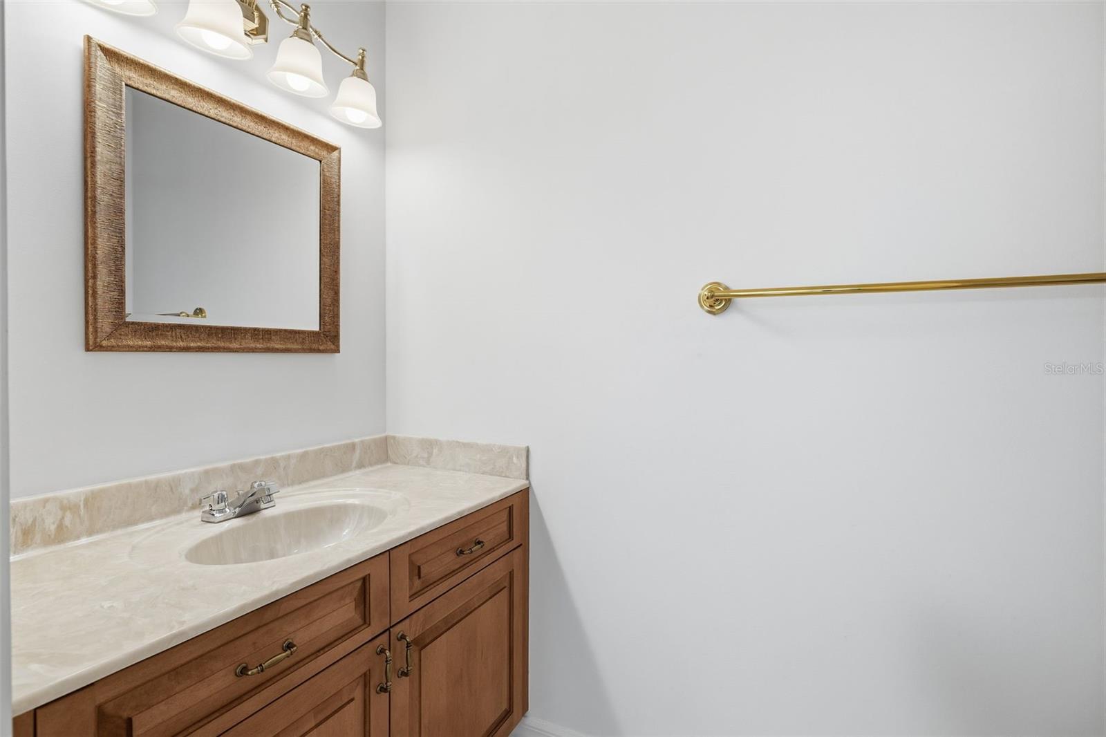 Full second bathroom with jetted tub and shower. Conveniently located outside bedroom 3.