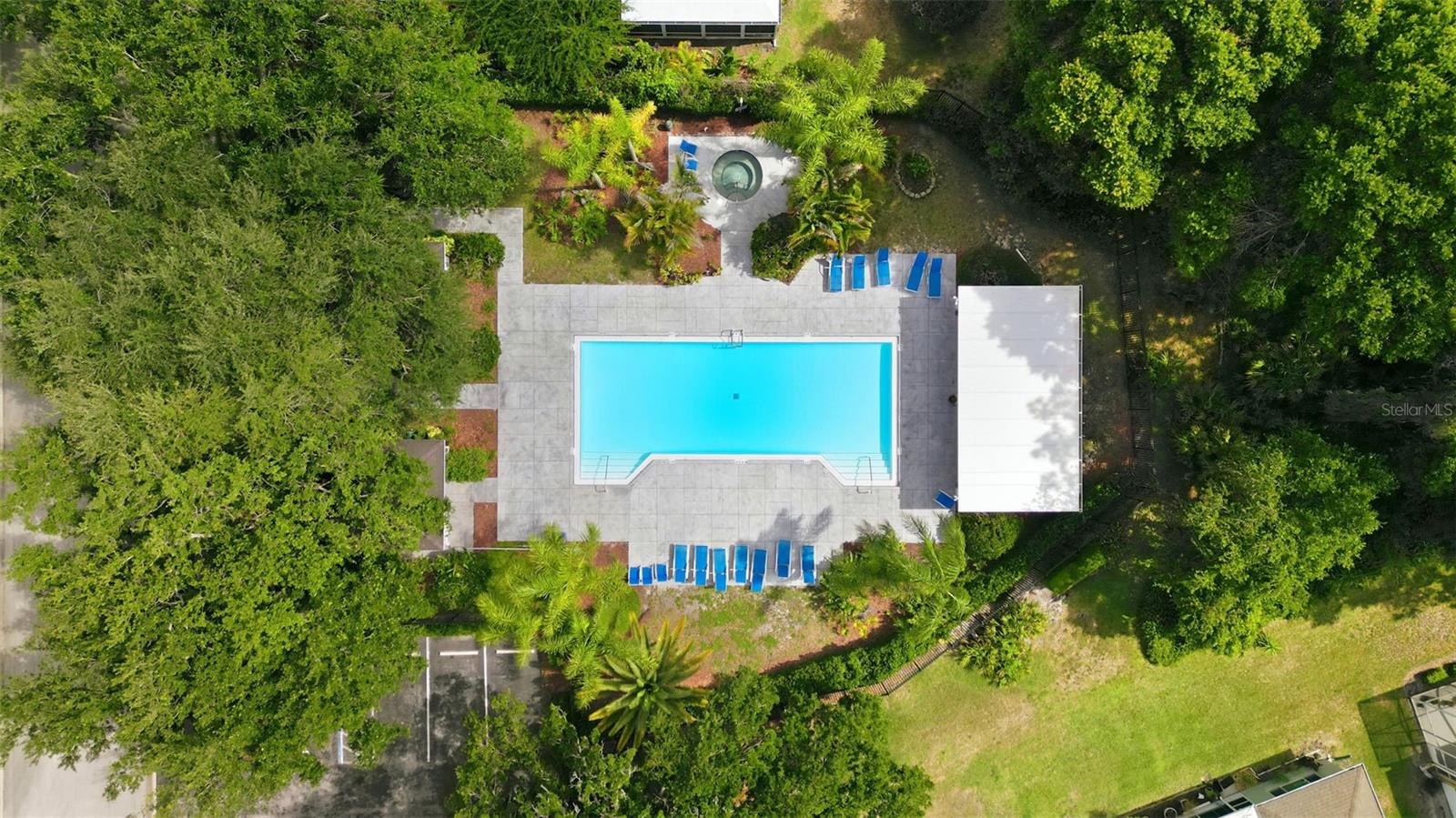 Sparkling pool just down the street within easy walking distance, included in HOA.