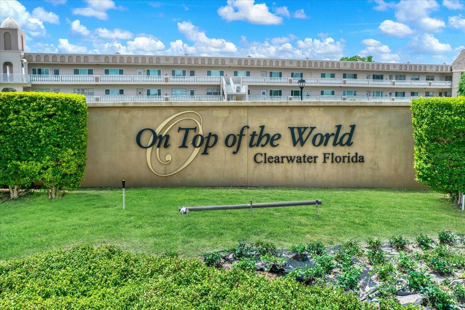 On Top of the World Community Entrance Sign Clearwater FL 33763
