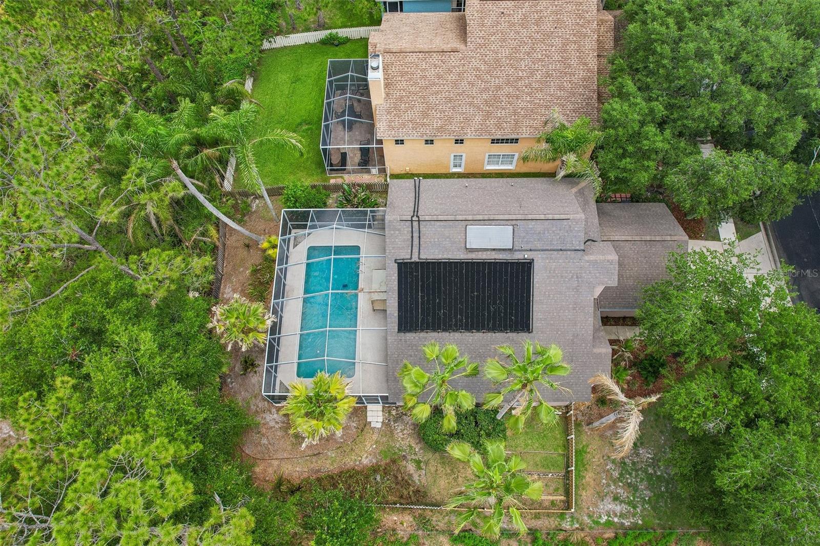Solar Panels heat the pool!