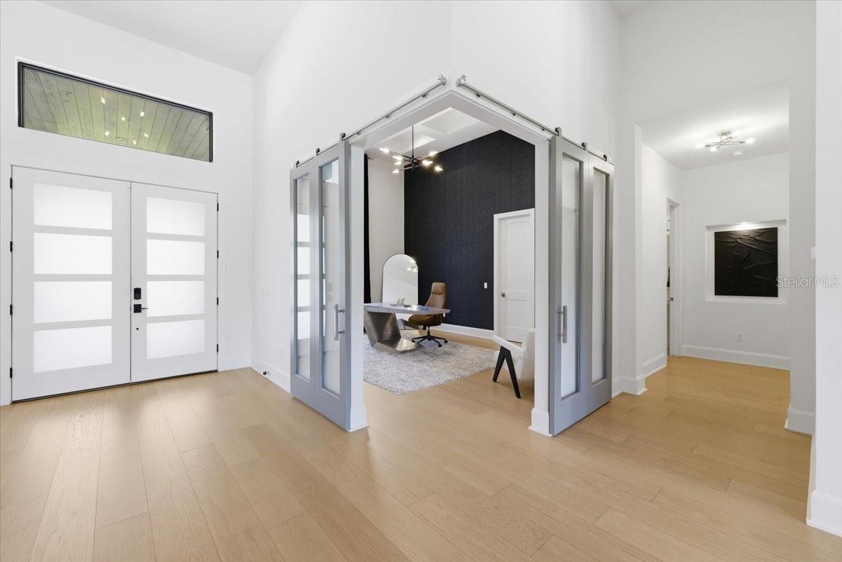 Stunning Executive Style Office with Custom Sliding Doors