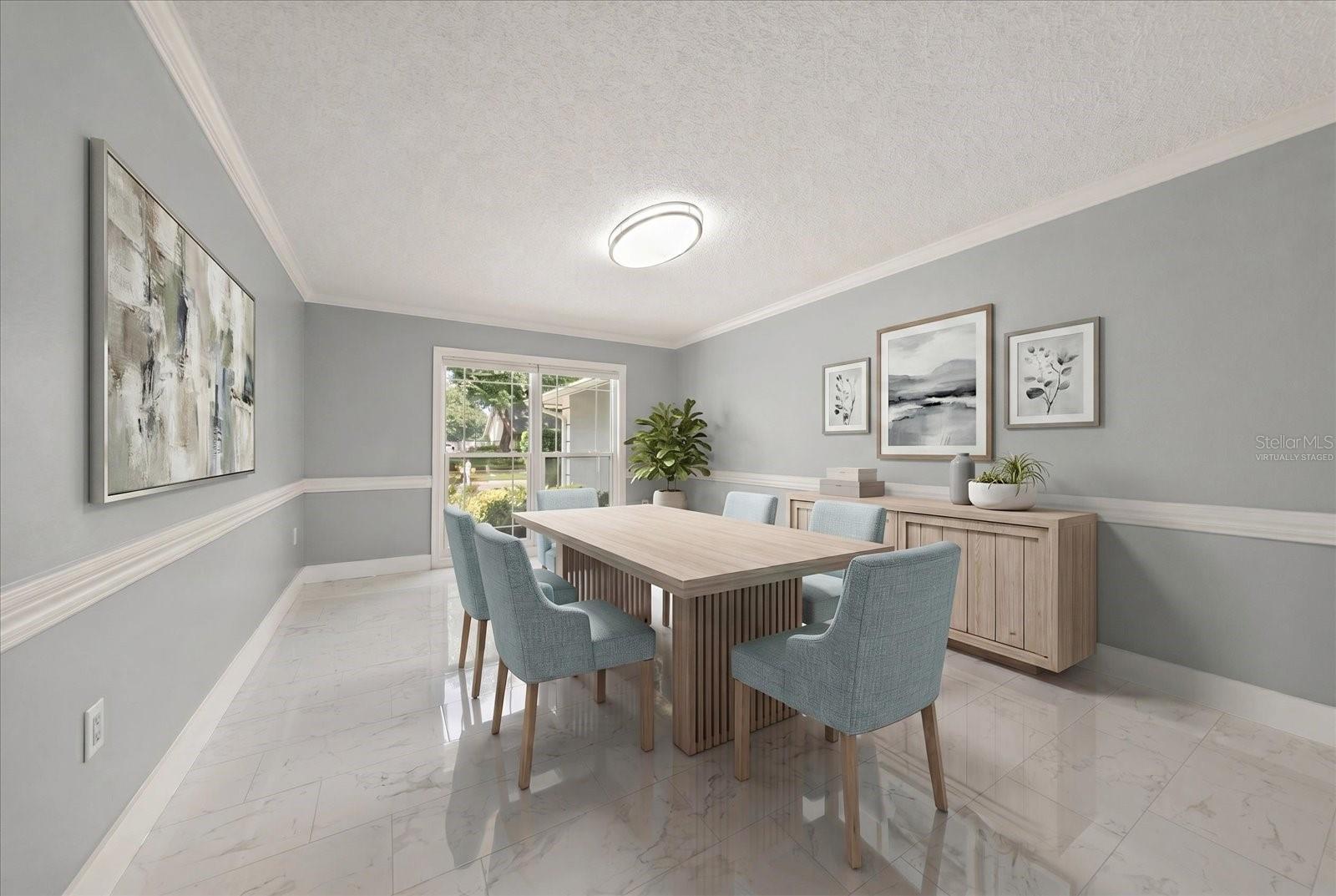 Virtually Staged Dining Room