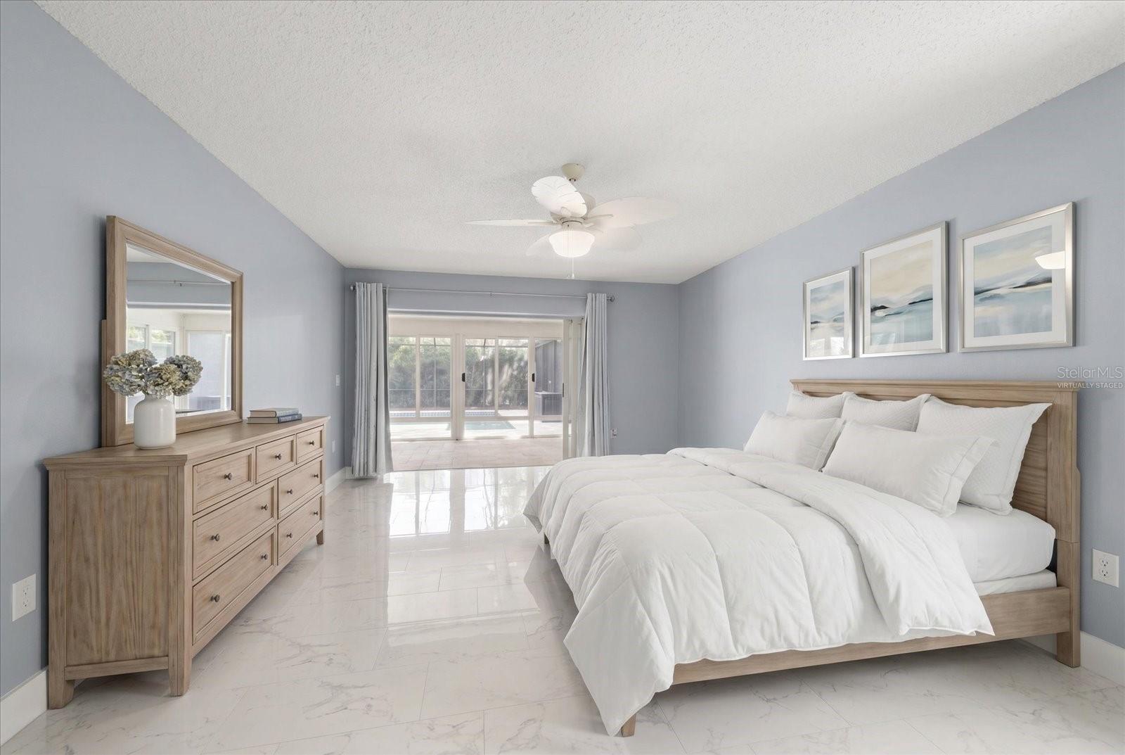 Virtually Staged Primary Bedroom