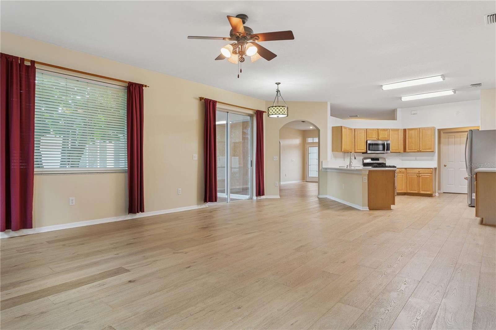 Family Room and Kitchen