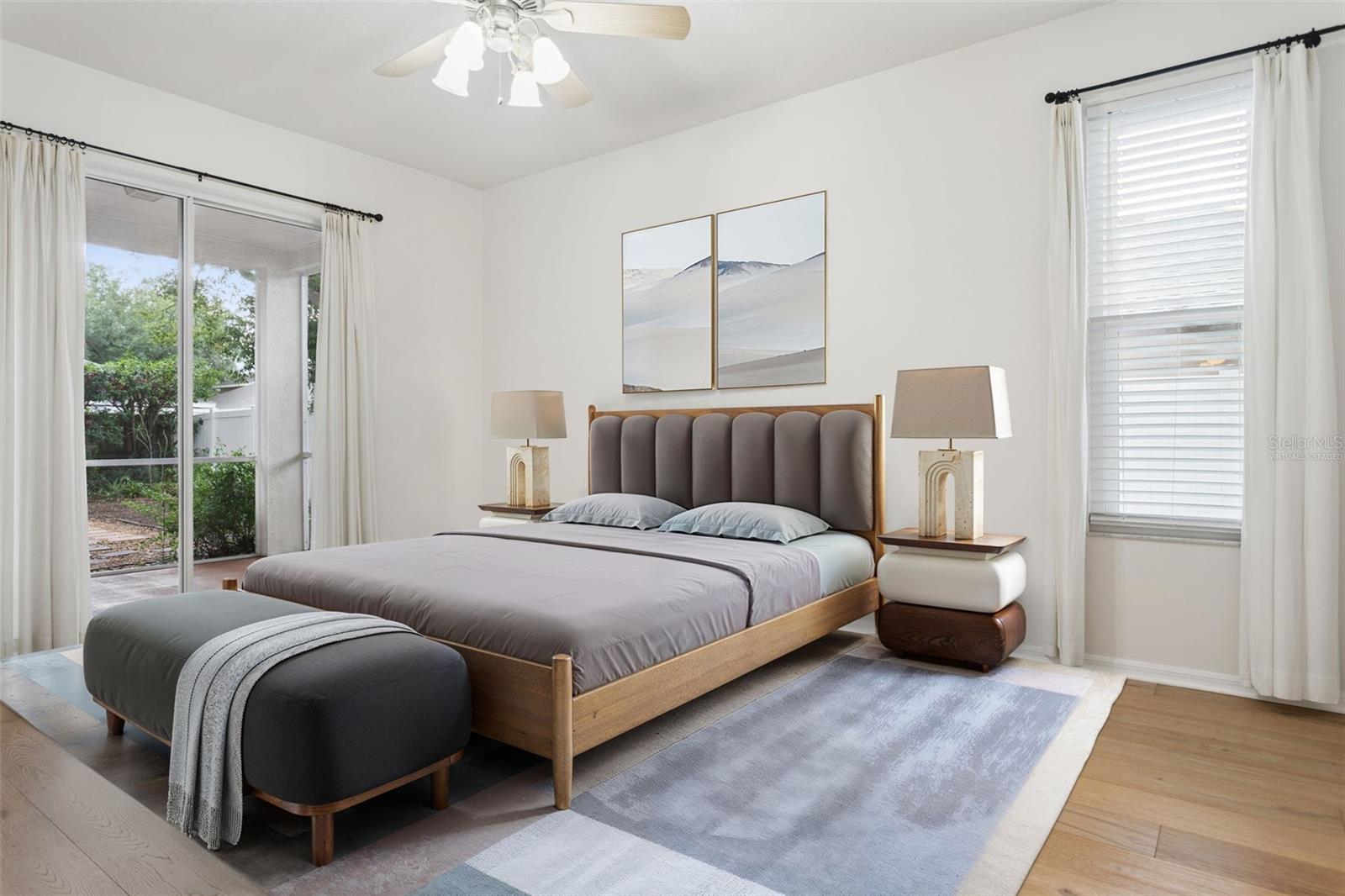Virtually Staged Master Bedroom