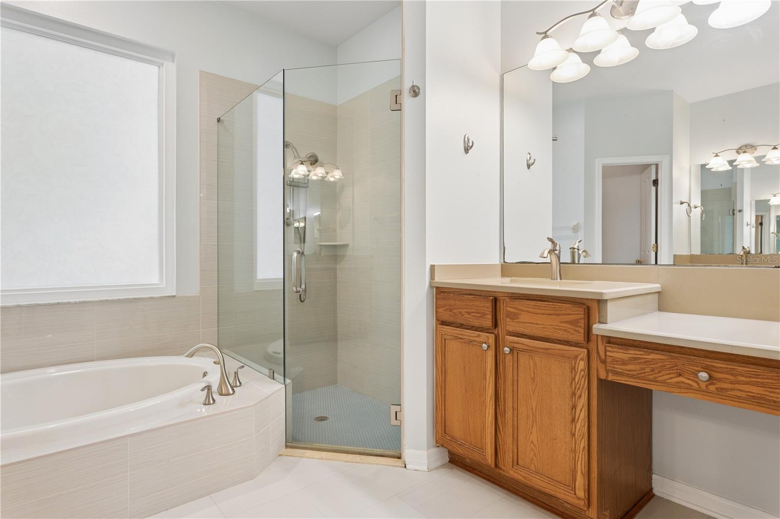 Master Bathroom with separate tub and shower