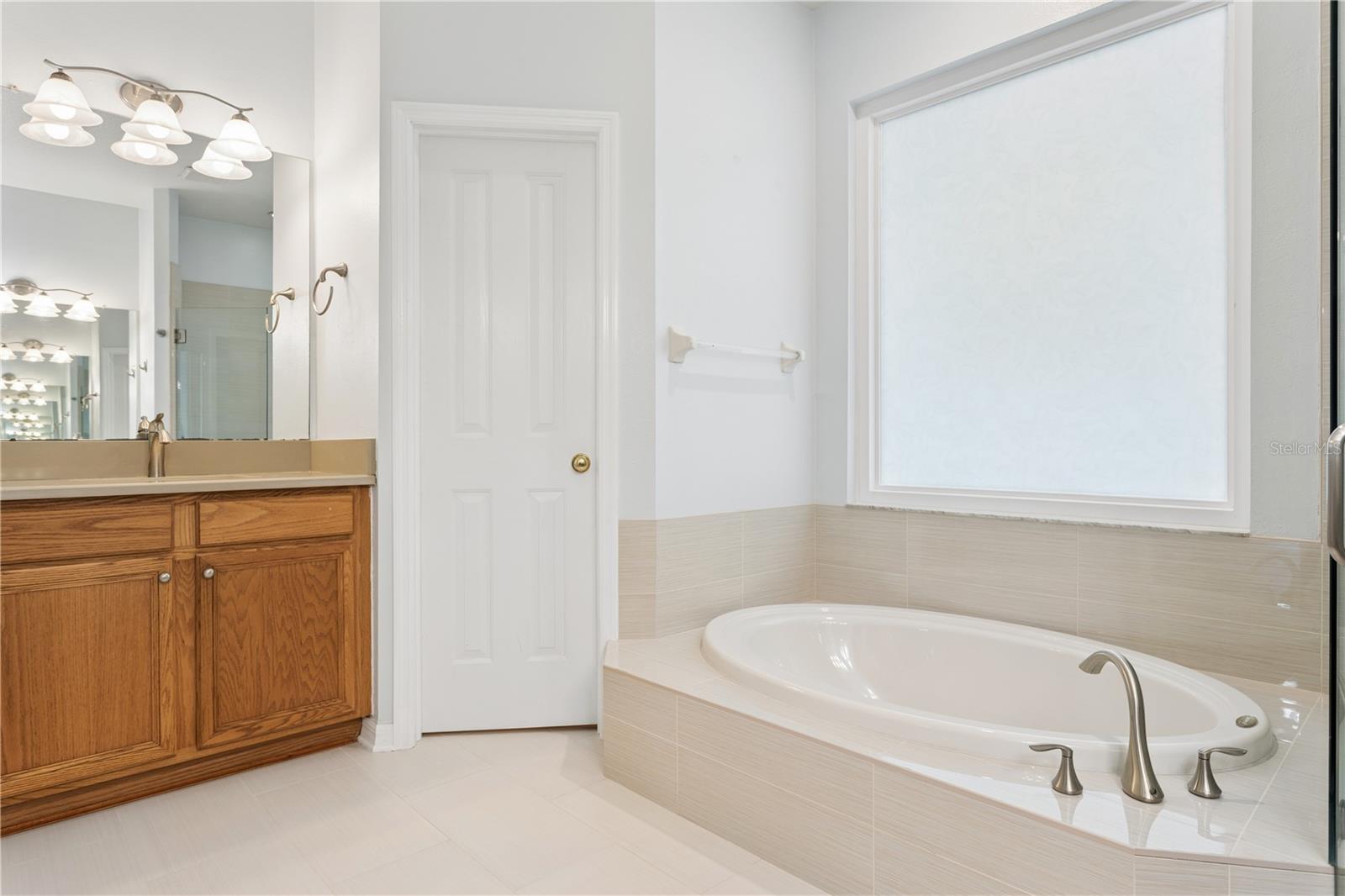Master Bathroom with two vanitys