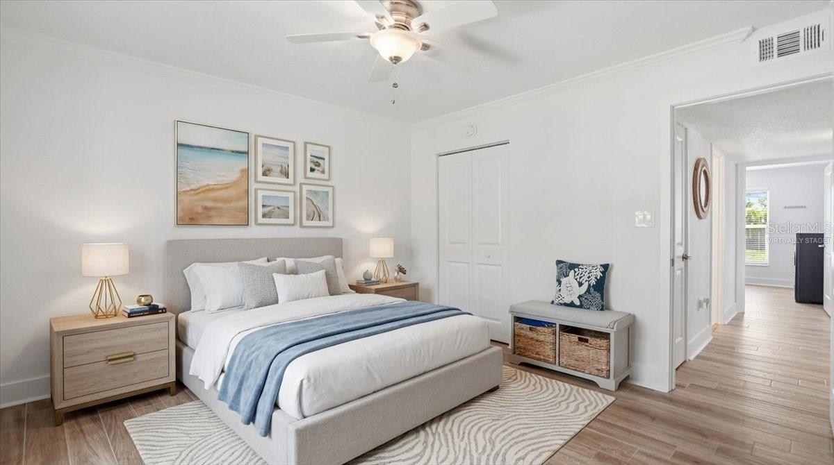 Virtually staged bedroom 1