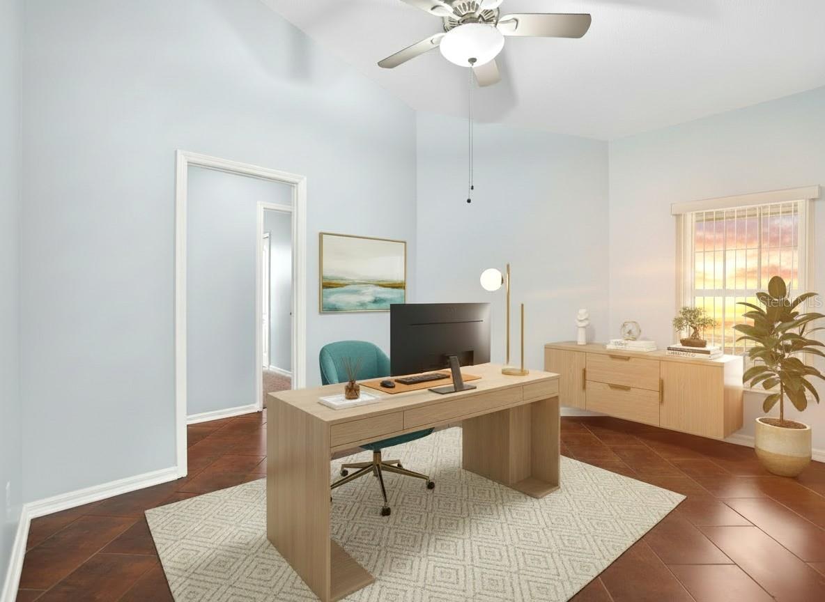 Flex room options. This room has been digitally staged.
