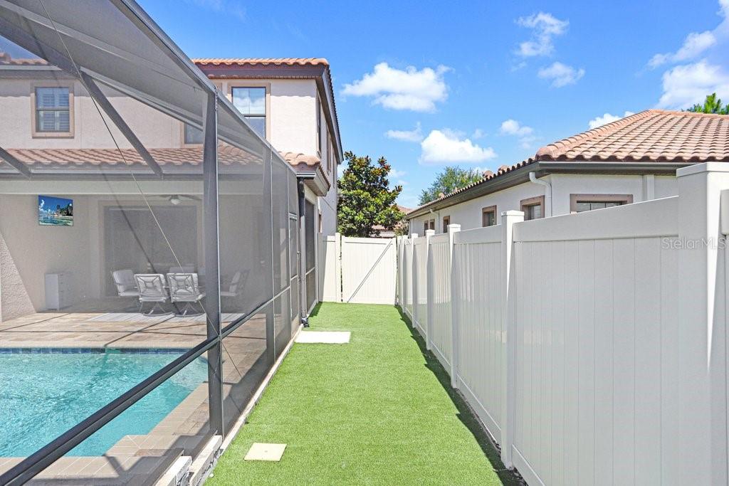 Pet Grade Turf on Opposite side