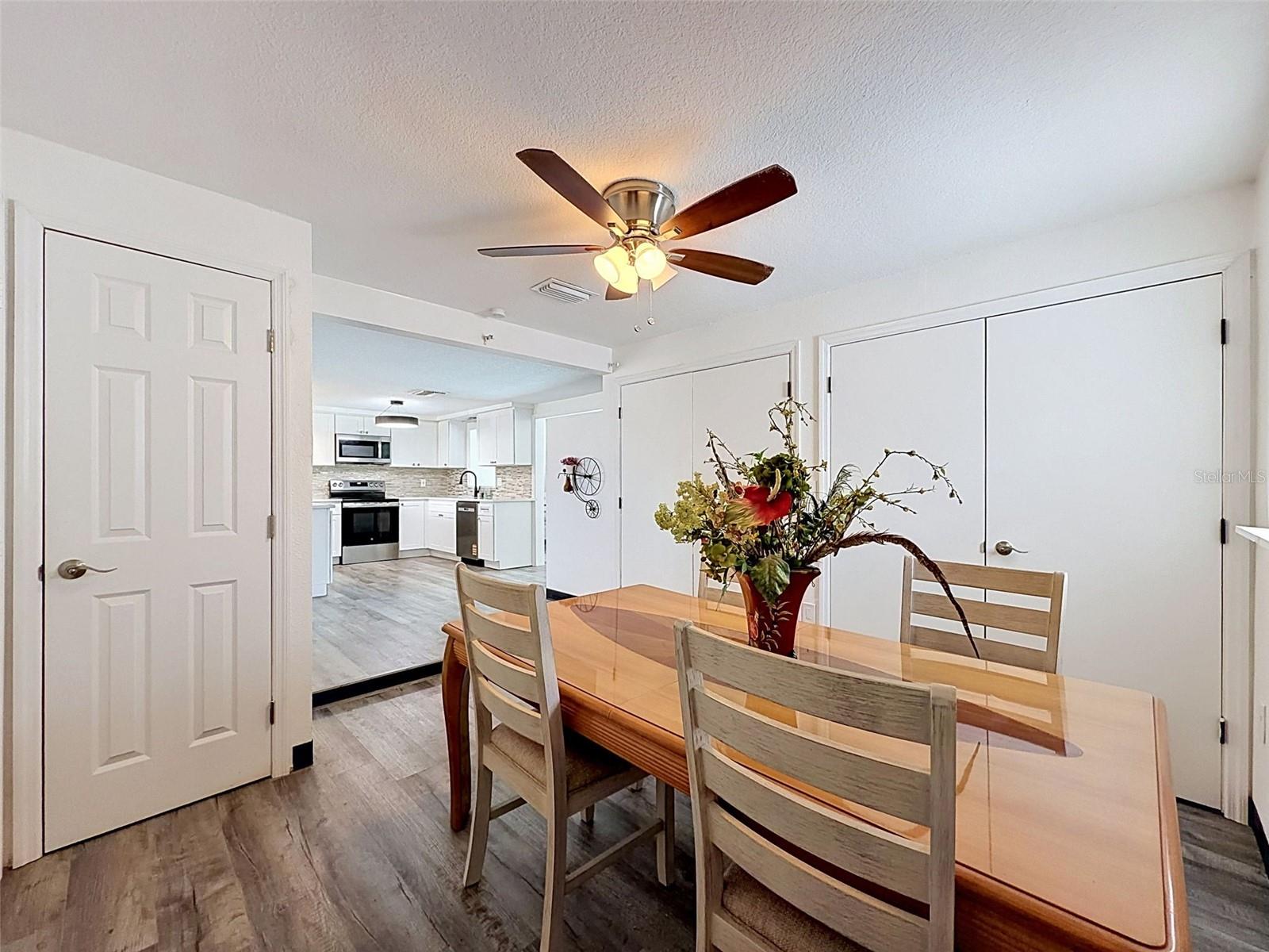 Flexible dining area with open flow to living spaces.