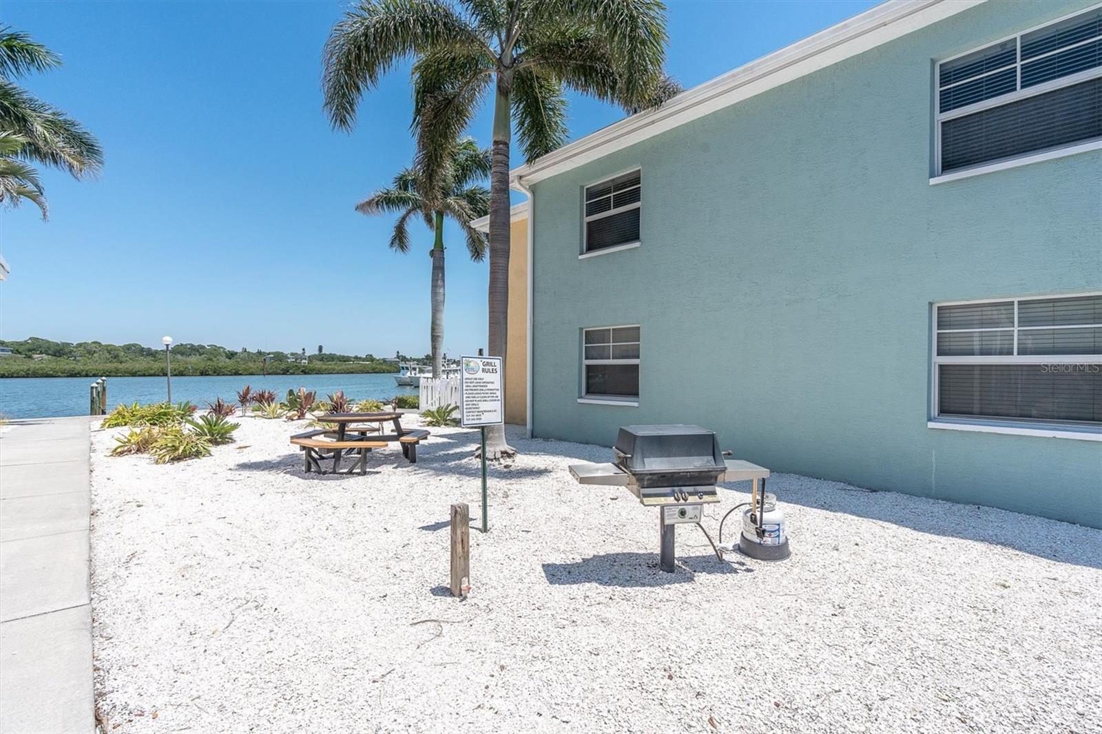 Outdoor grilling area