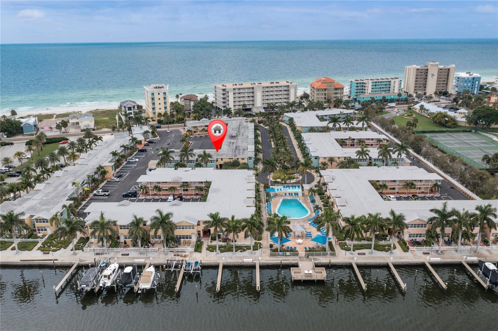Aerial view of condo location