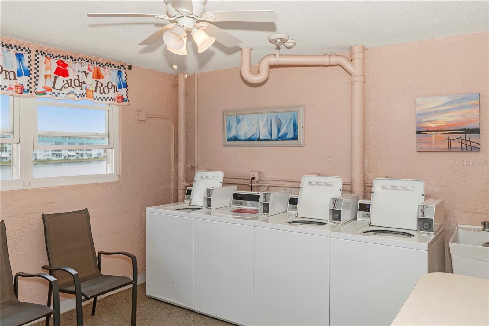 Clean convenient laundry room