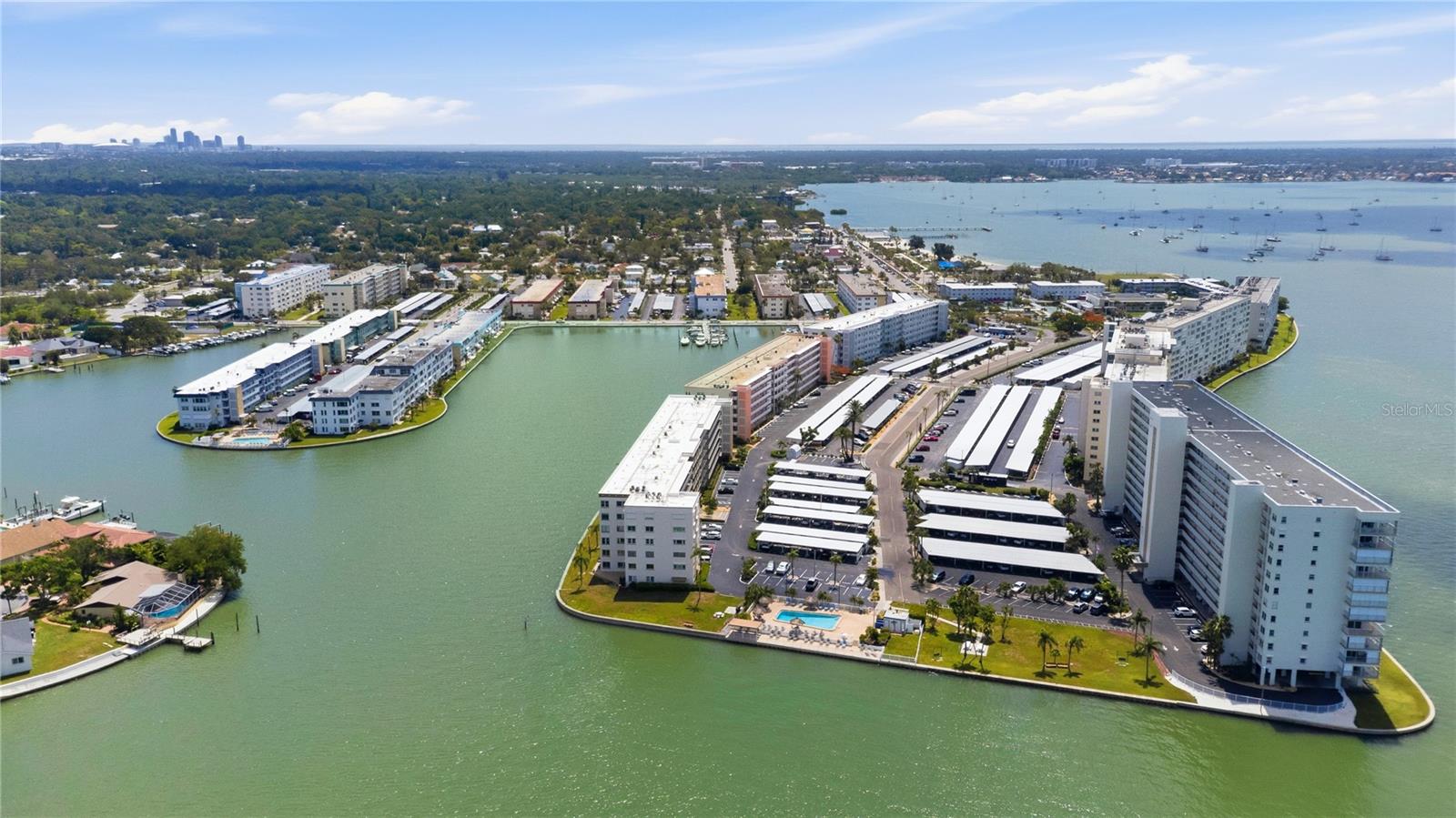 The Manchester Building is on the channel of Boca Ciege Bay