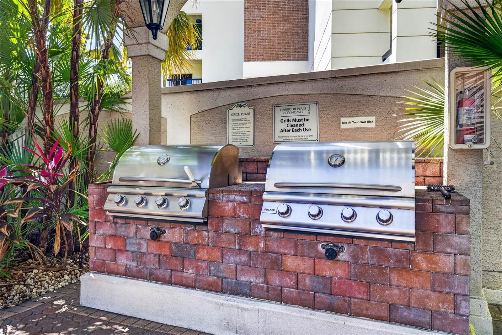 BBQ Grills and Gathering Area