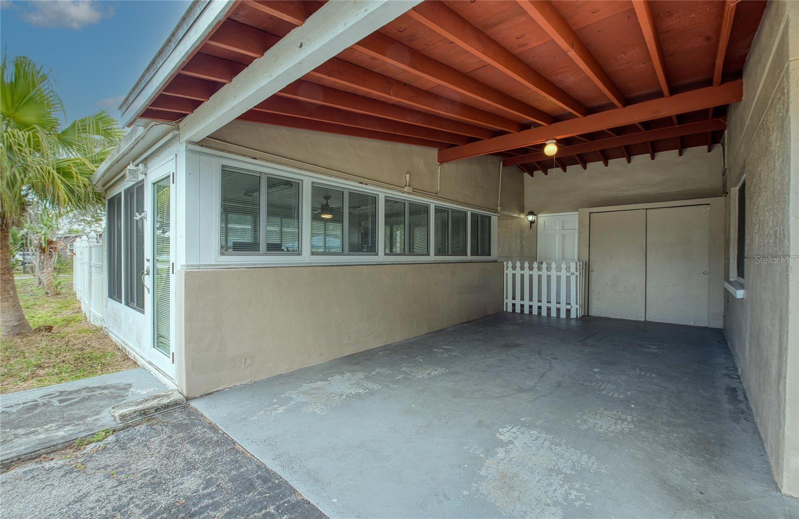 Covered Carport w/Storage