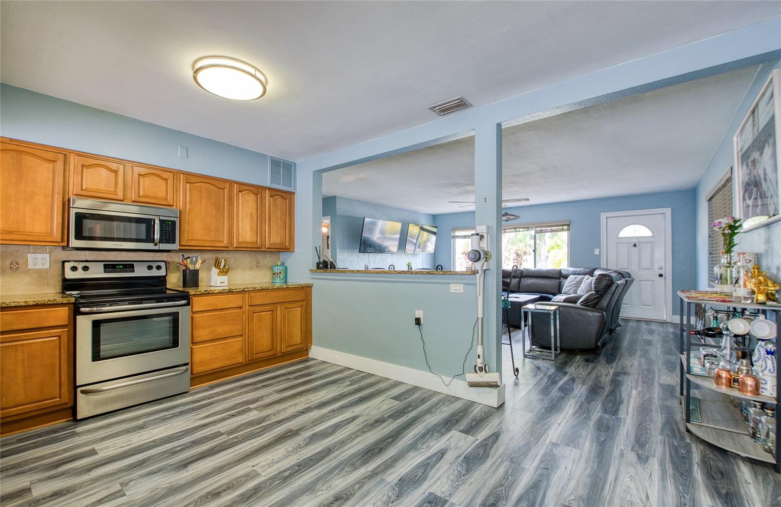 Kitchen into Living Area