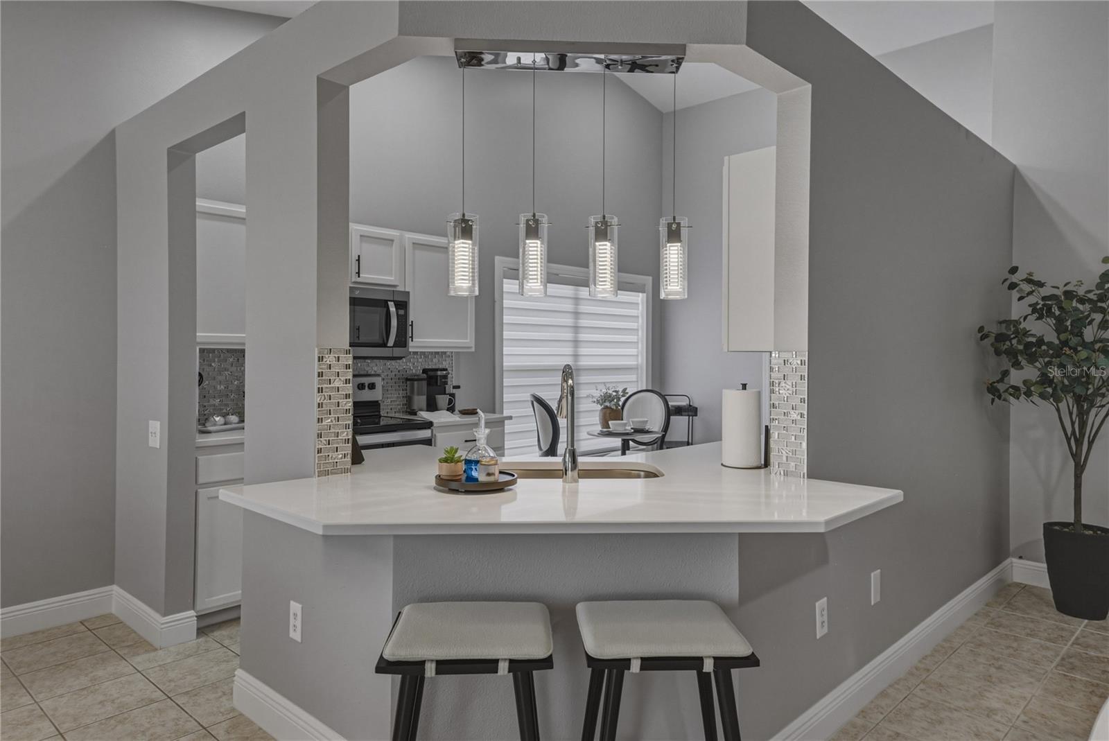 Kitchen Flat Counter Height Bar Top Seating