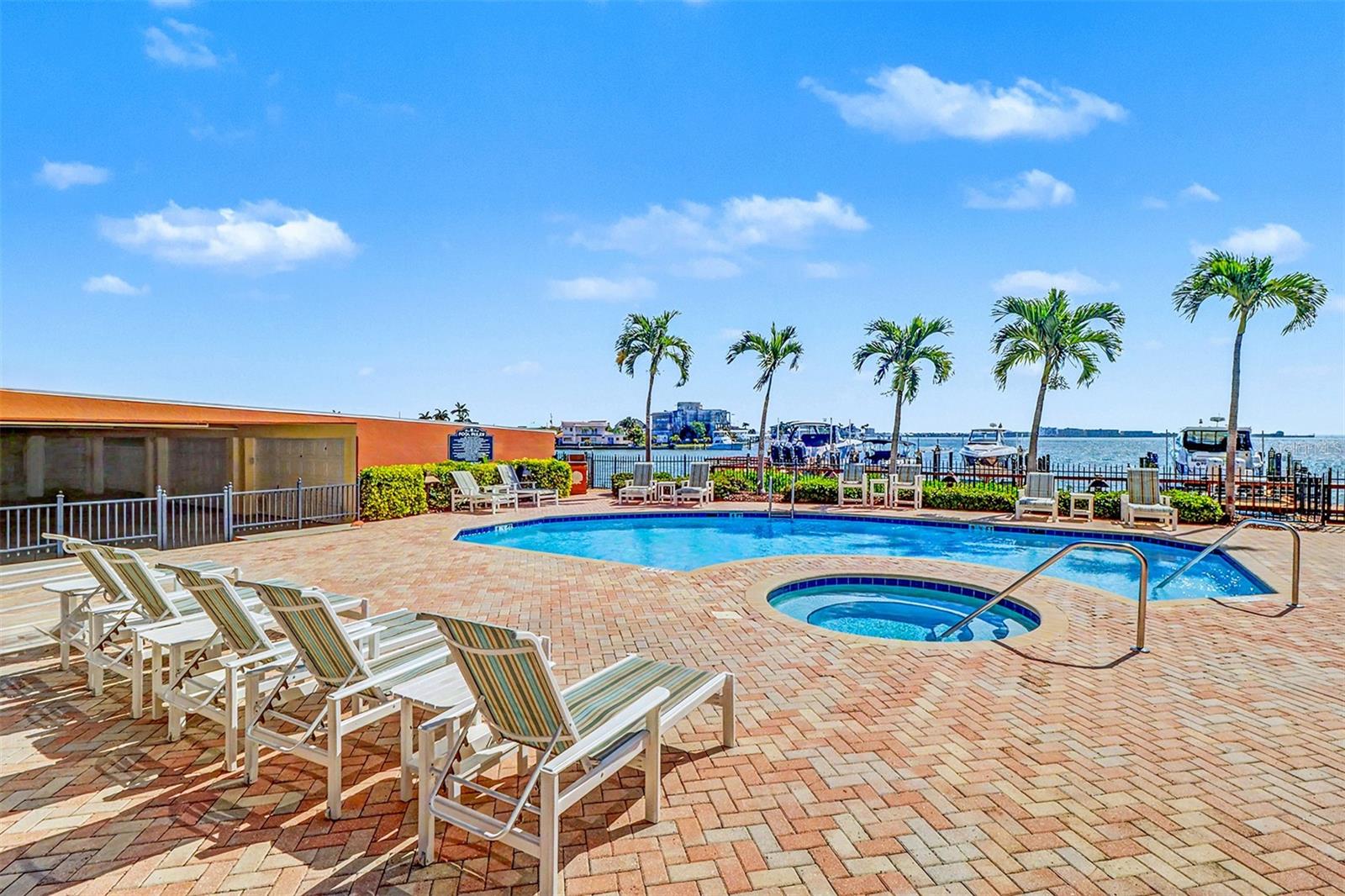 Pool Area Over Looking Boca Ciega Bay