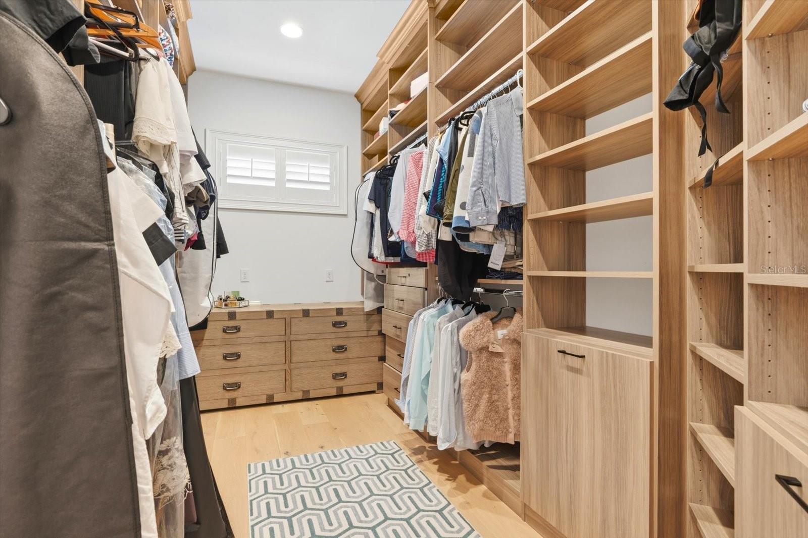 custom built out closet