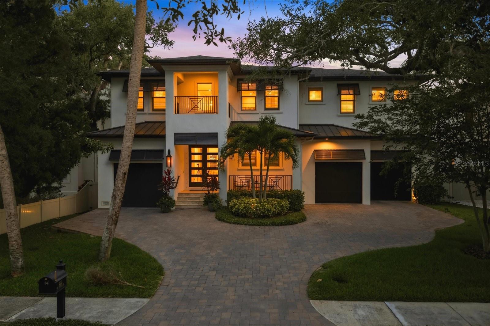 twilight exterior shot