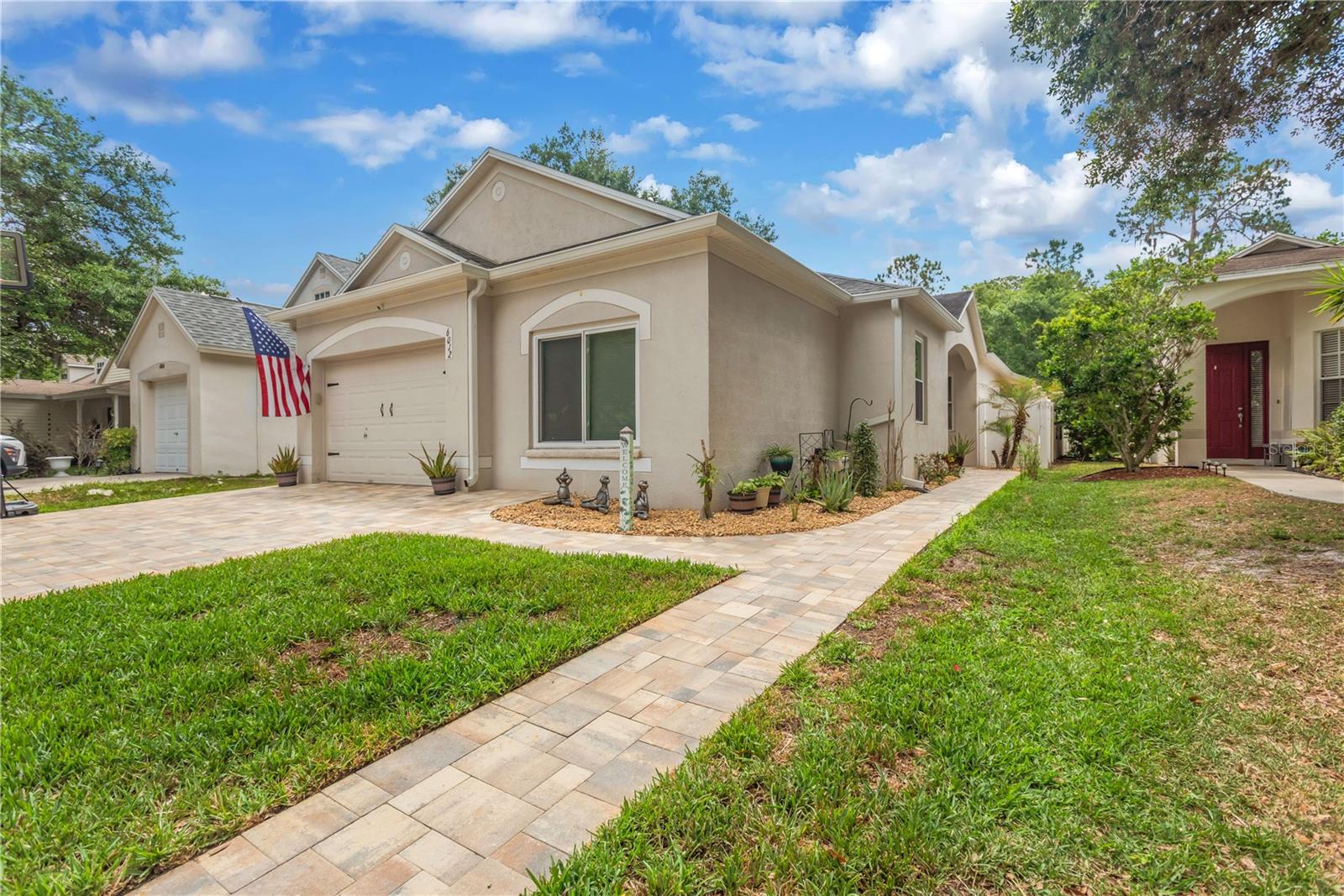 Paver Driveway and Walkway to Front Entry