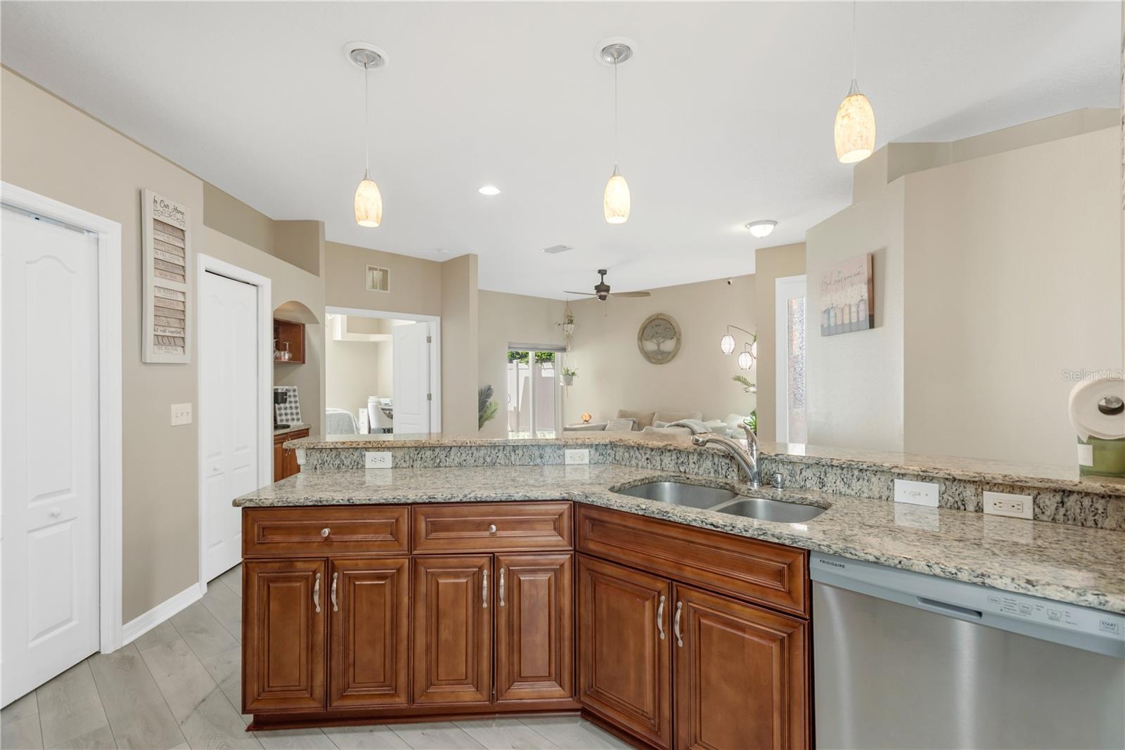 Kitchen that is Open to Living Room