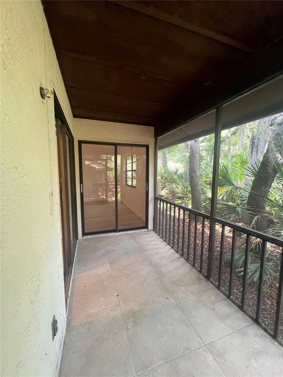 Back screened area