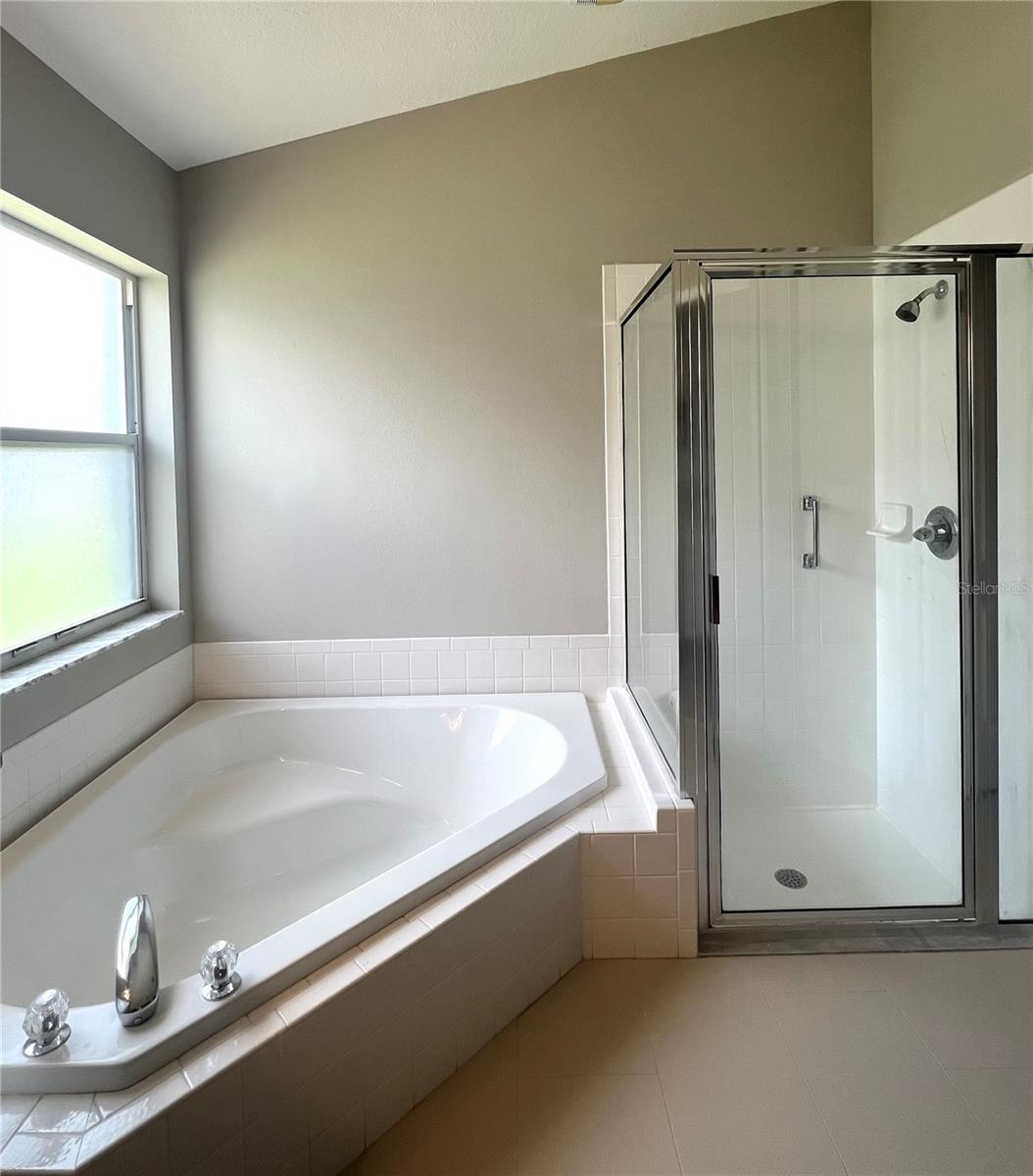 Garden bath and walk in shower