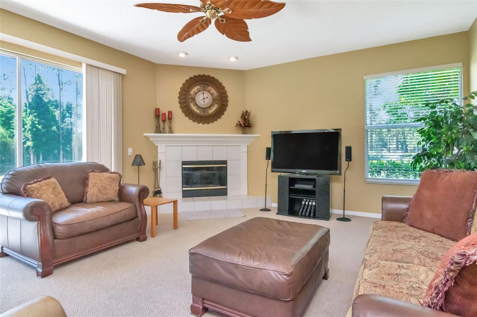 Cozy Family Room with Fireplace