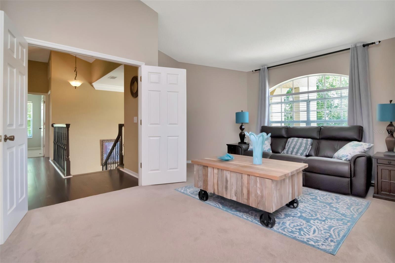 Primary Suite Sitting Area with French Doors