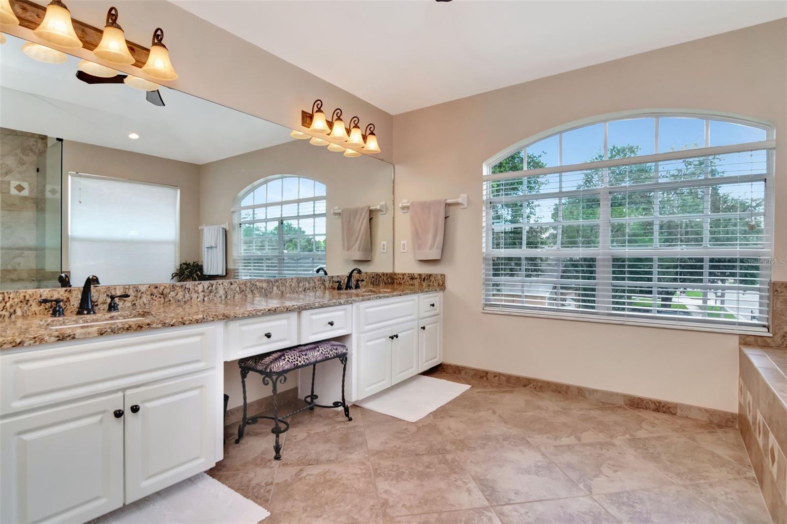 Spacious Ensuite Bathroom with Dual Vanities