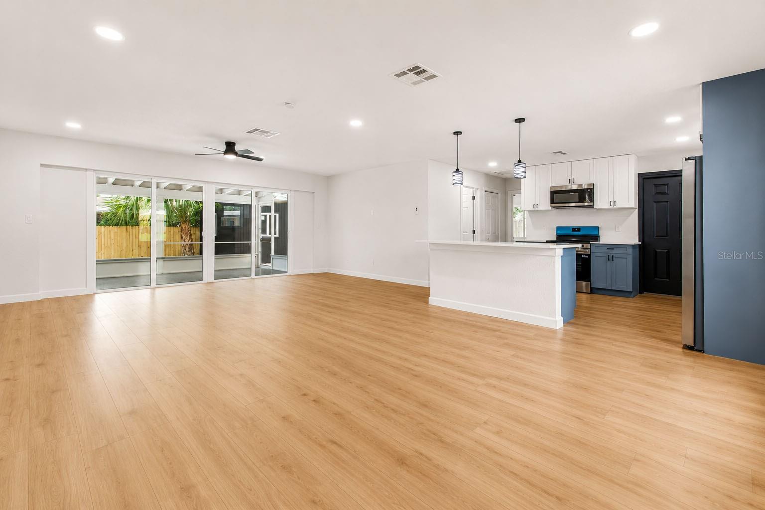 Open-concept living area