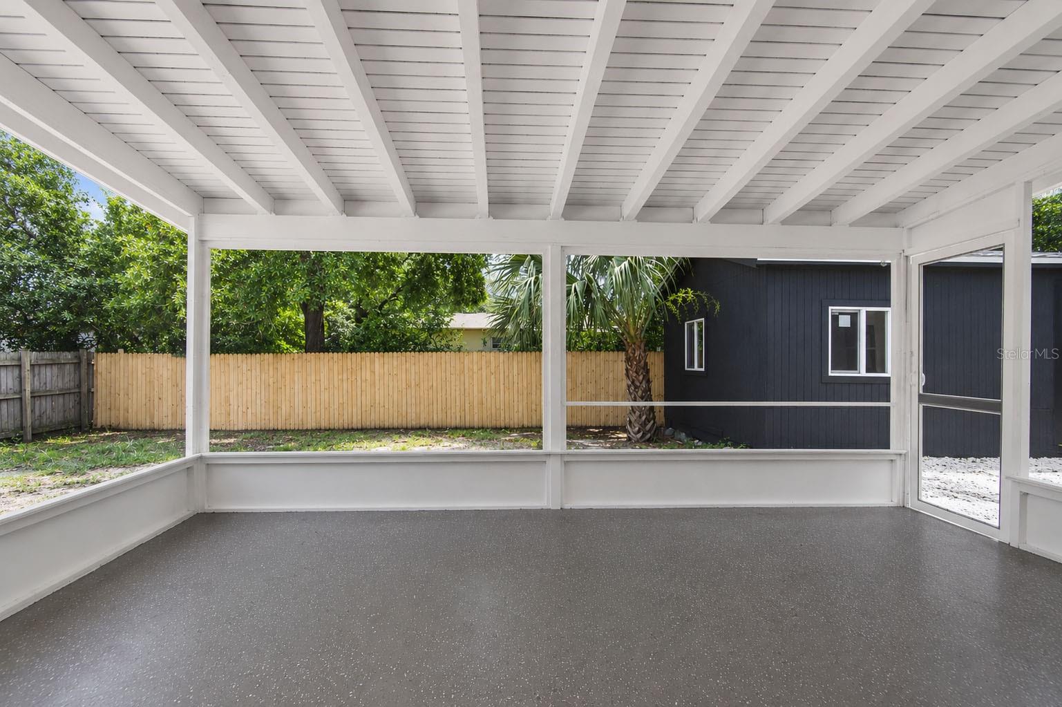 Large screened lanai