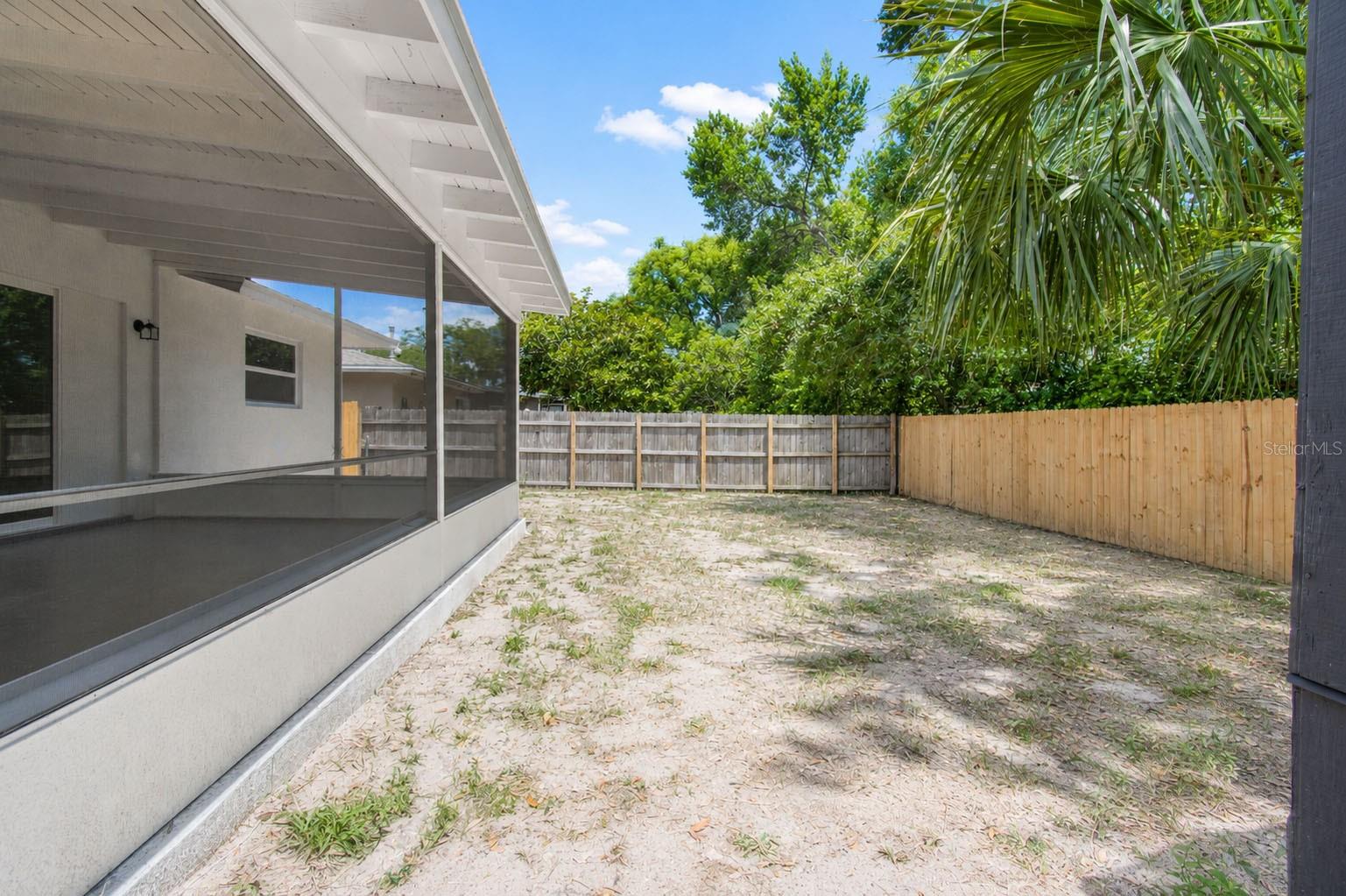 Private backyard