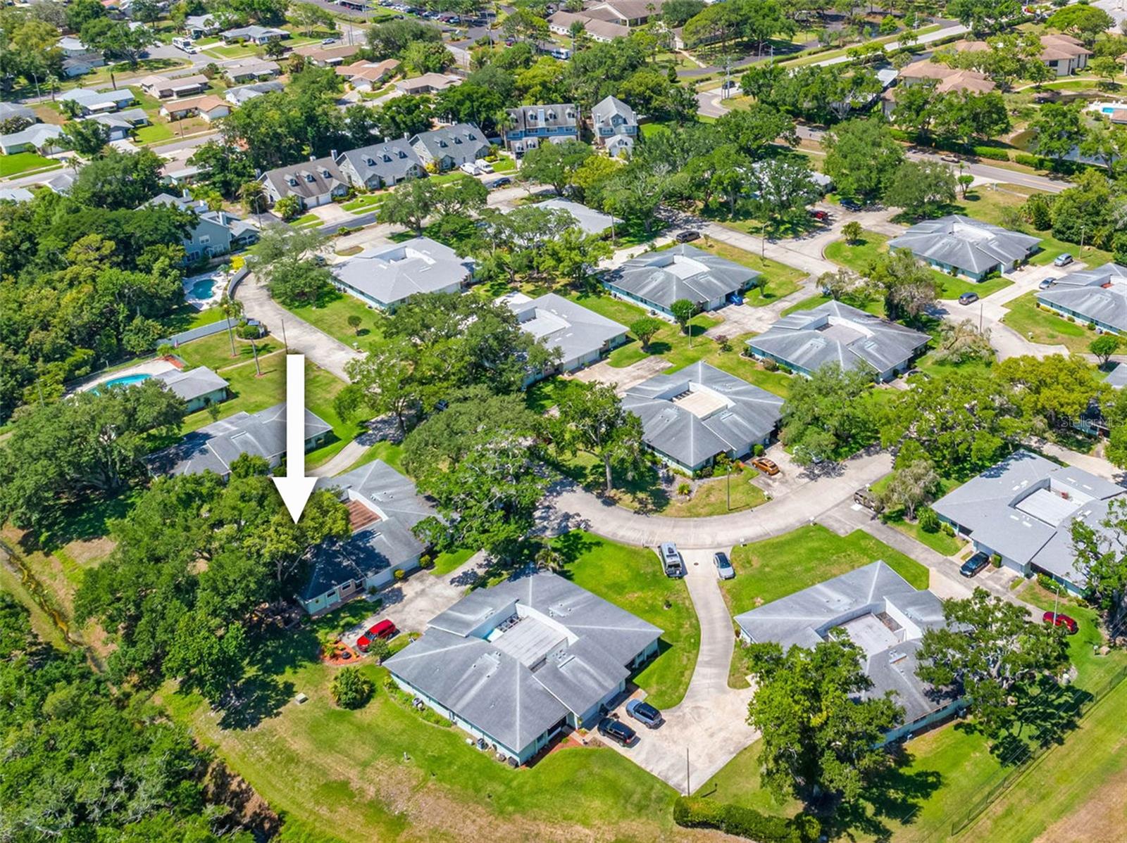 Overhead of Orange Tree Villa Community