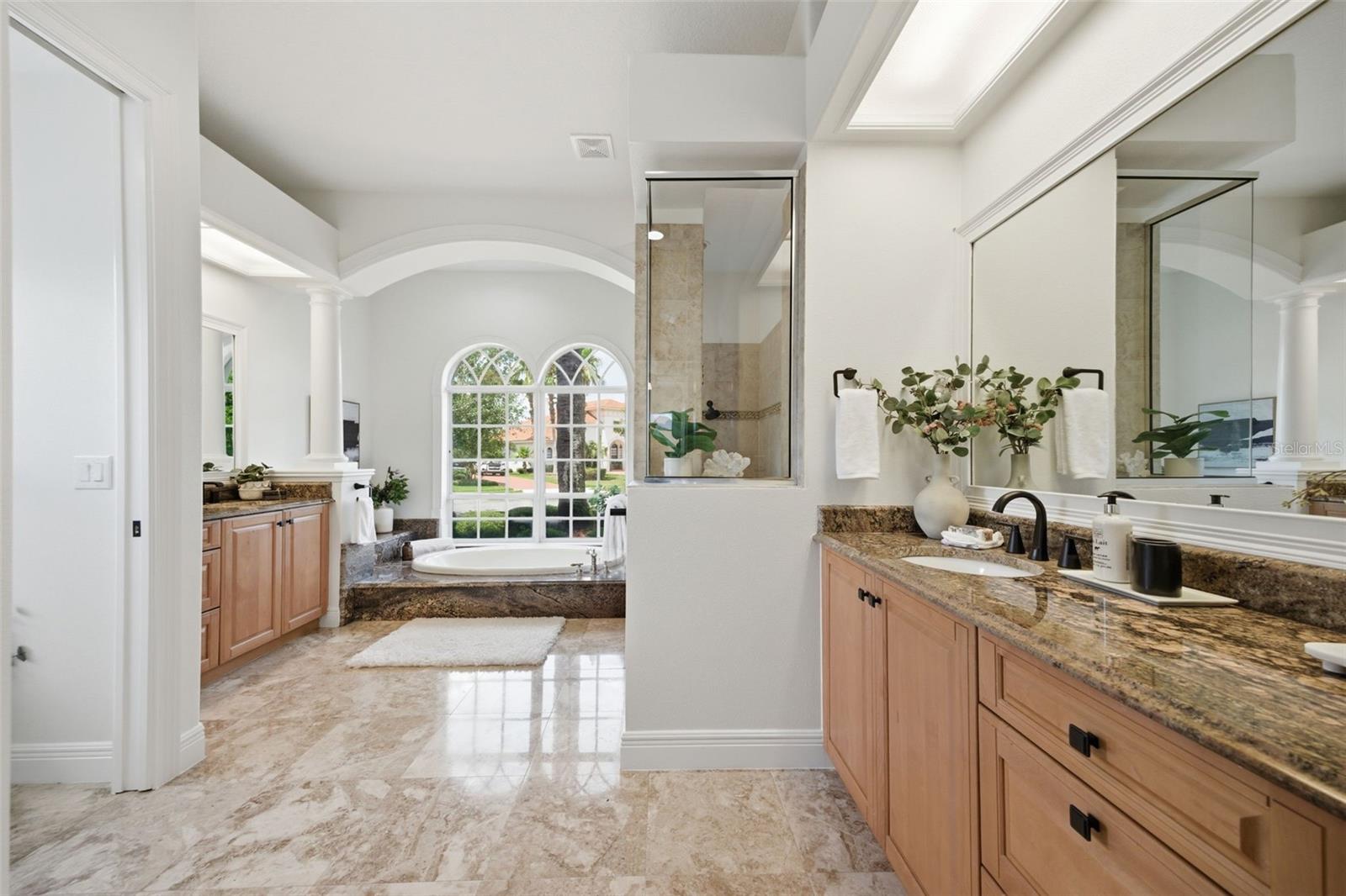 Primary Bath with garden tub and separate shower